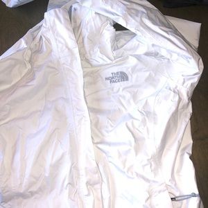 White north face windbreaker/rain jacket